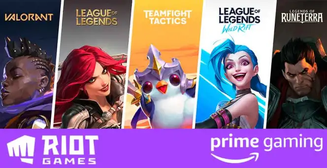 Imagem de divulgação dos novos prêmios da Prime Gaming e Riot Games