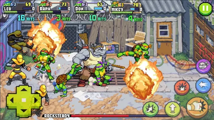 Imagem de gameplay de TMNT: Shredder's Revenge na Netflix Games