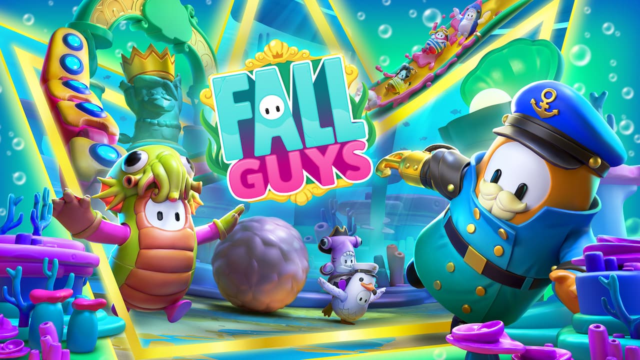 Banner de divulgação de Fall Guys