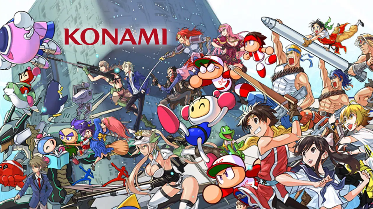 Imagem de divulgação de jogos da Konami