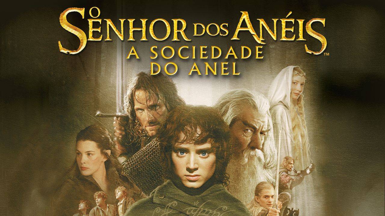 Banner de divulgação de Senhor dos Anéis: A Sociedade do Anel